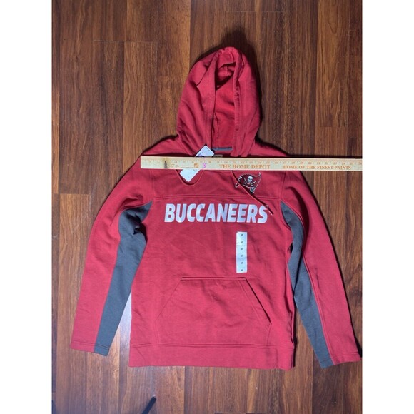 Team Apparel Men's Long Sleeve NFL Tampa Bay Buccaneers Drawstring Hoodie Medium - Picture 3 of 6